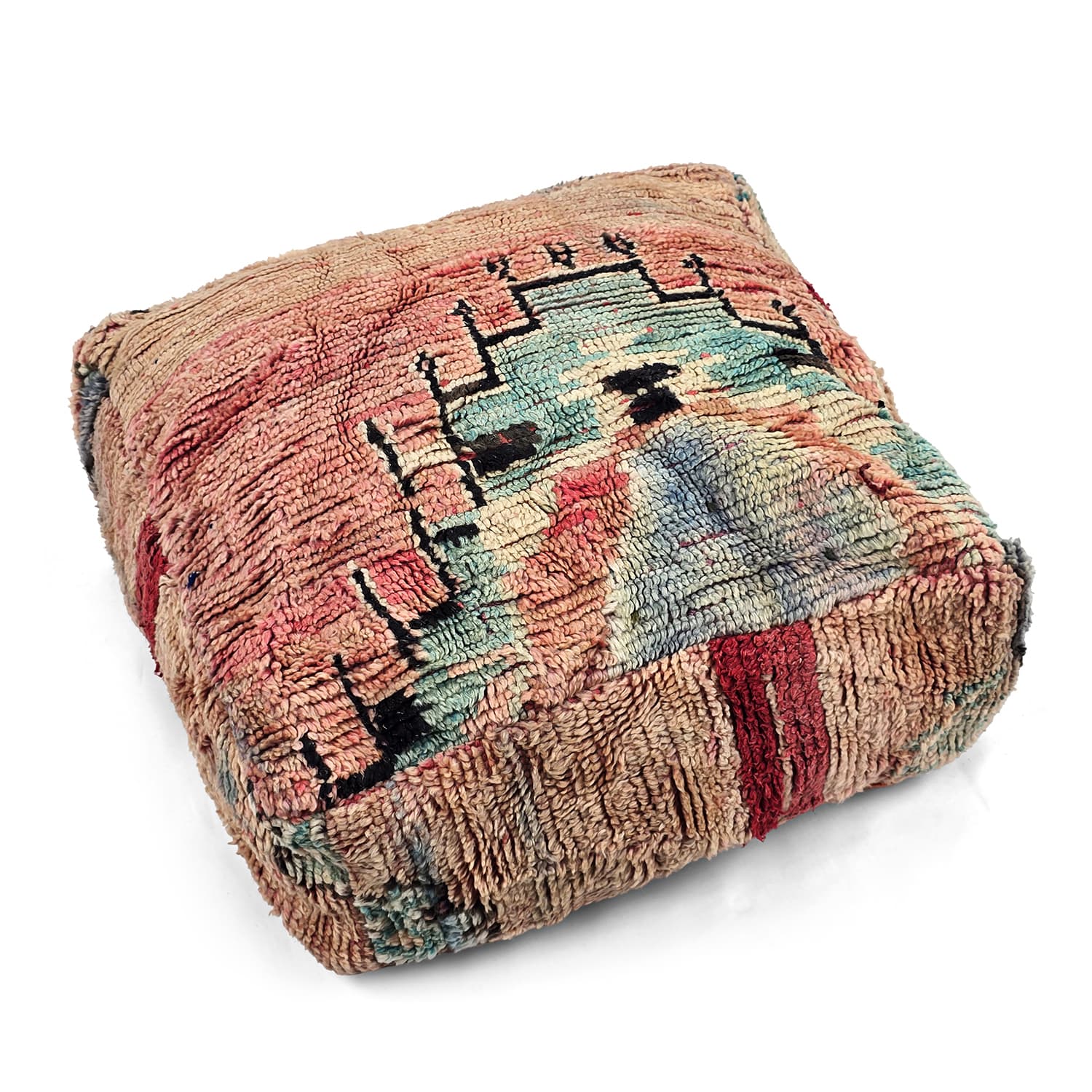 Sittepuff - Marokkansk Azilal 087 (Størrelse: 60 x 60 cm)