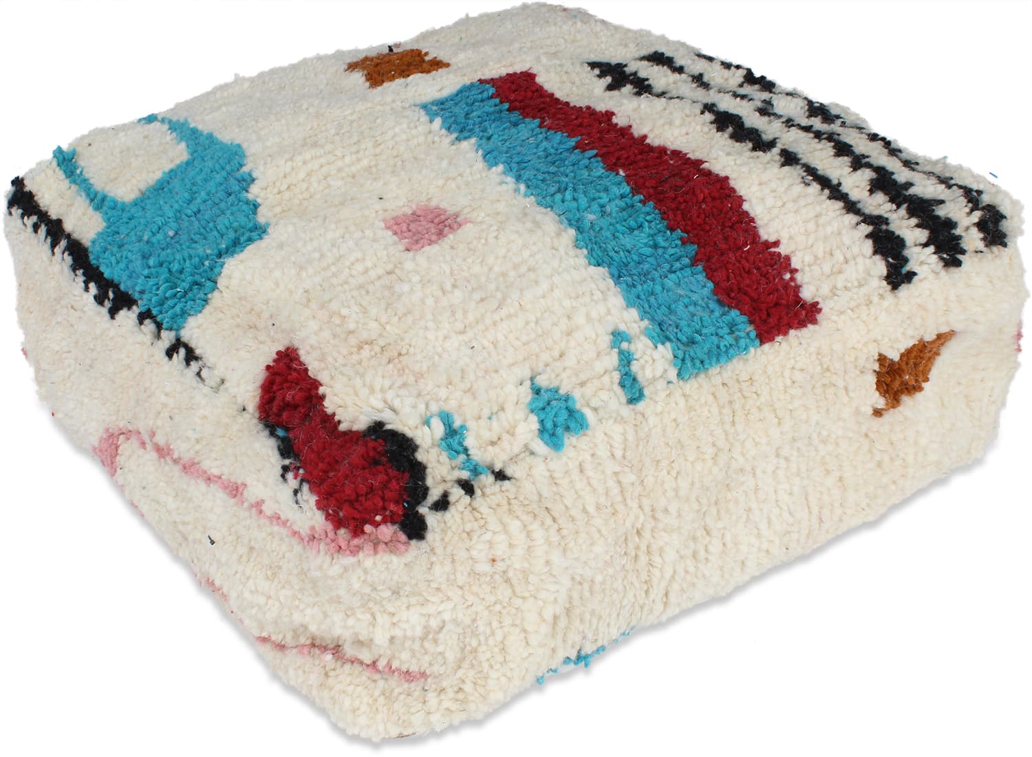 Sittepuff - Marokkansk Beni Ourain (Størrelse: 60 x 60 cm)