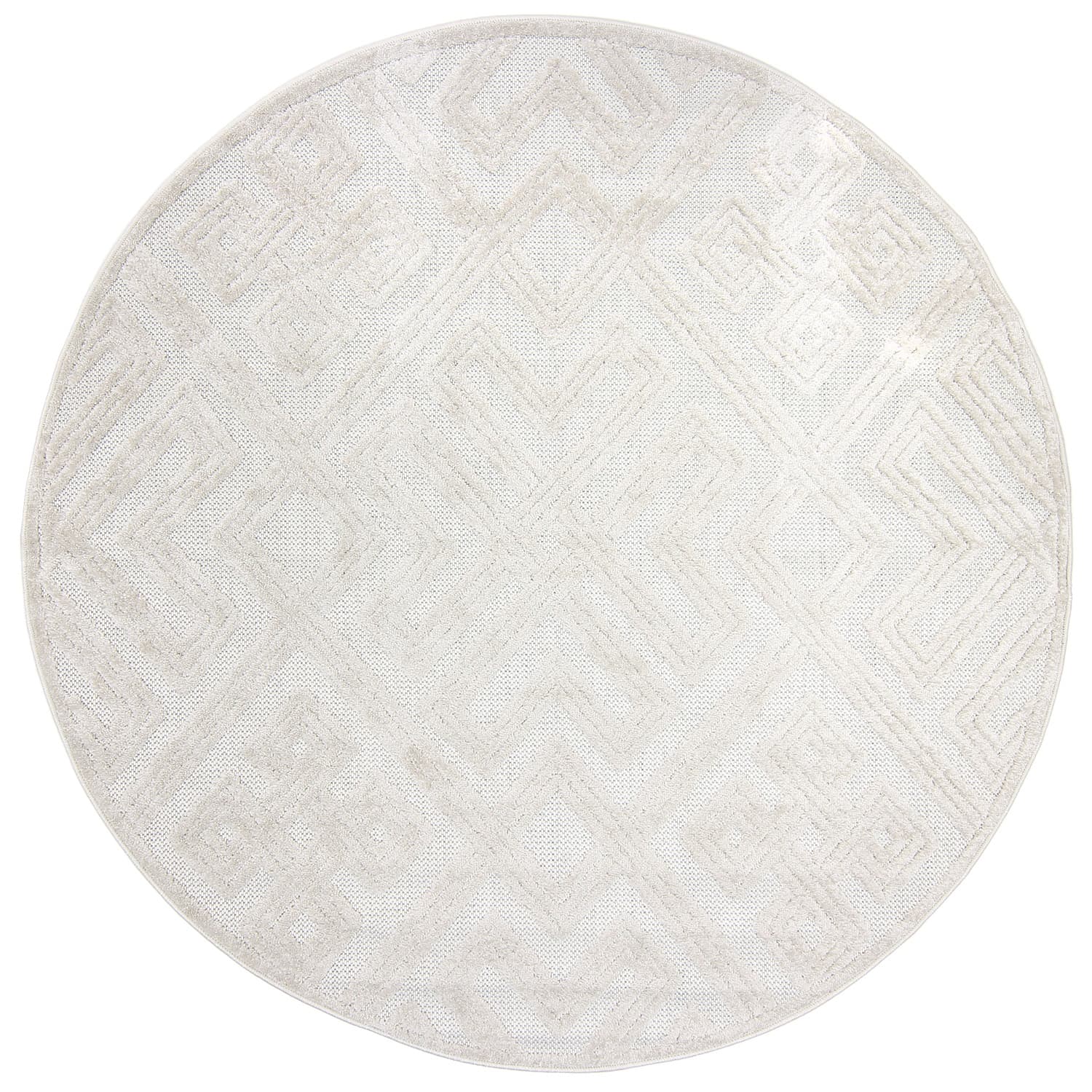Runde tepper - Indoor/Outdoor Shirley (cream) (Størrelse: Ø 240 cm)