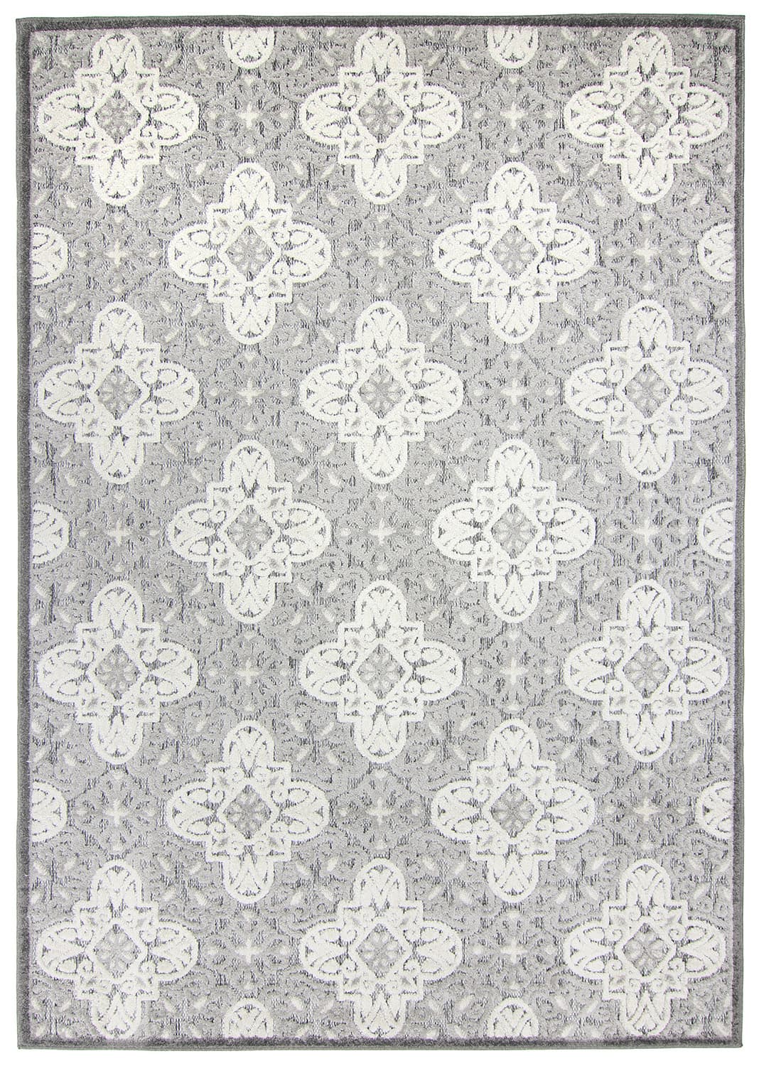 Shaggy Indoor-Outdoor - Hampton (grå) (Størrelse: 200 x 290 cm)