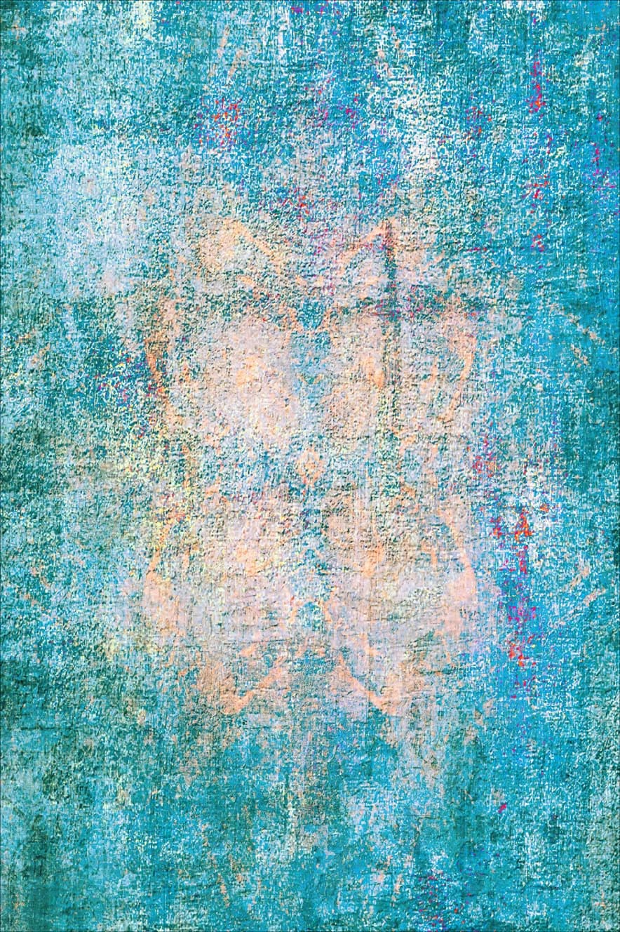 Wilton-teppe - Jules (turkis) (Størrelse: 240 x 340 cm)
