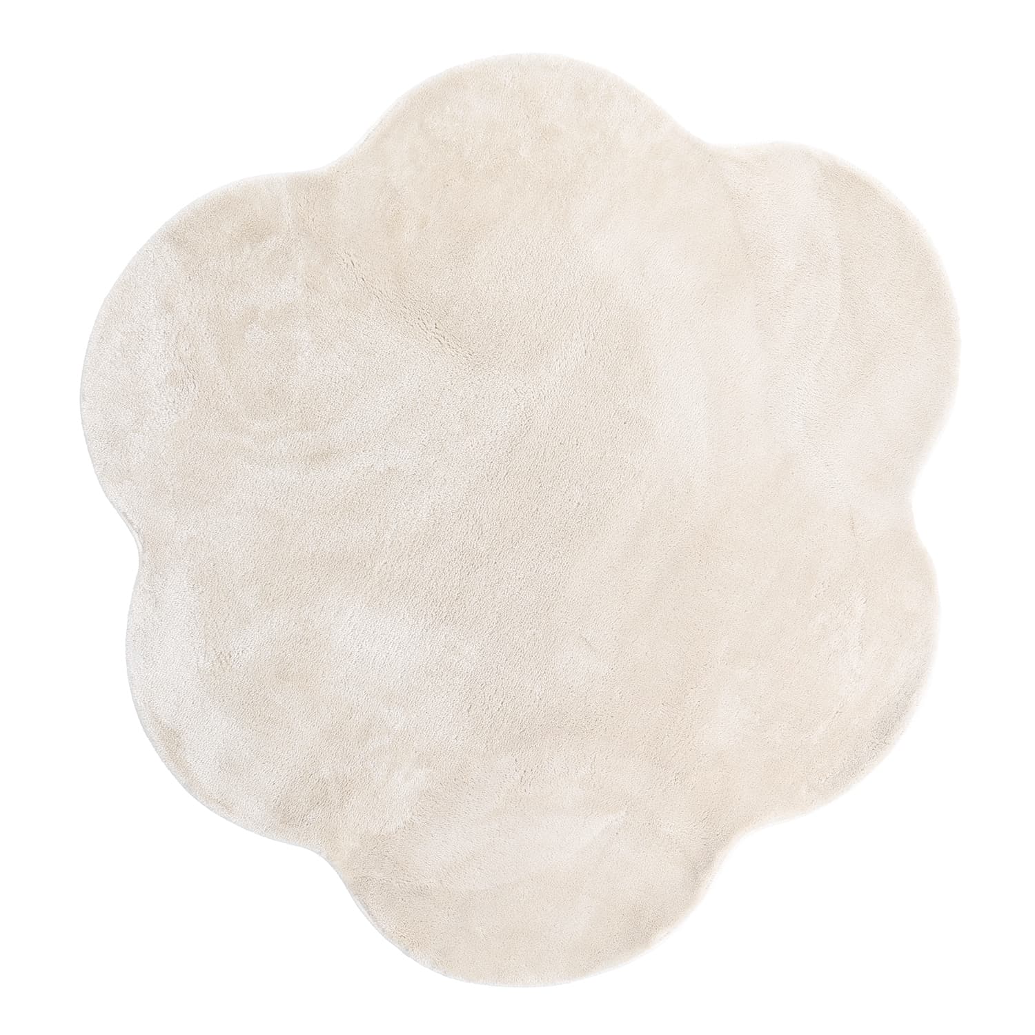 Rundt Bølgete Teppe - Aranga Super Soft Fur (beige) (Størrelse: Ø 240 cm)