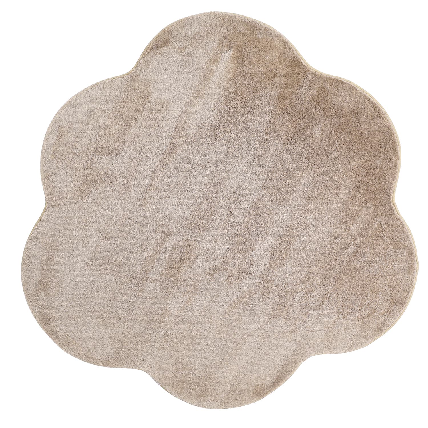 Rundt Bølgete Teppe - Aranga Super Soft Fur (brun) (Størrelse: Ø 240 cm)