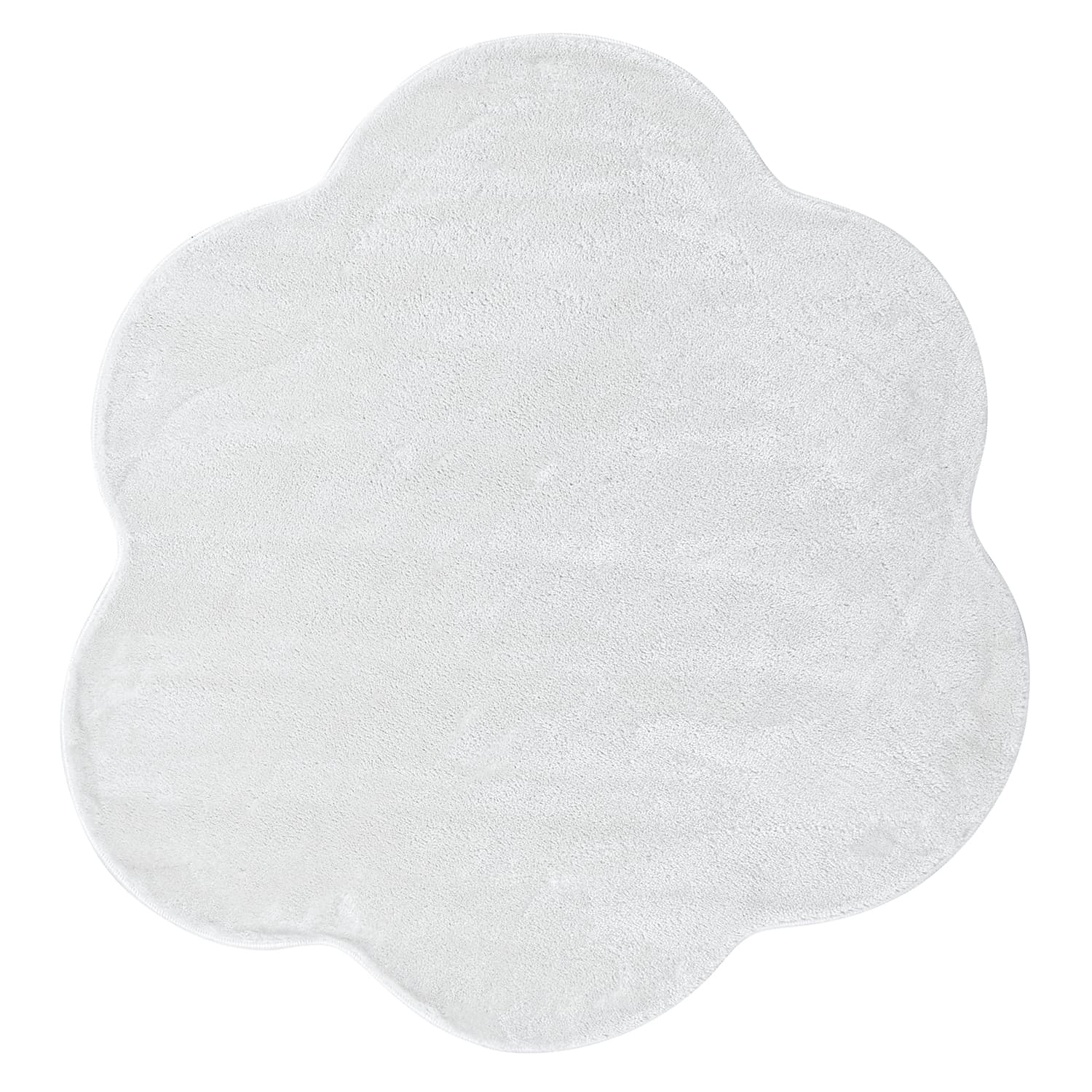 Rundt Bølgete Teppe - Aranga Super Soft Fur (hvit) (Størrelse: Ø 240 cm)