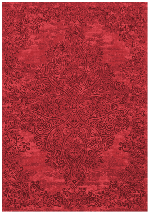 Wilton-teppe - Valenza (rød) (Størrelse: 200 x 280 cm)